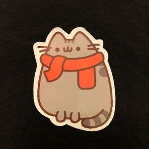 Pusheen red scarf sticker